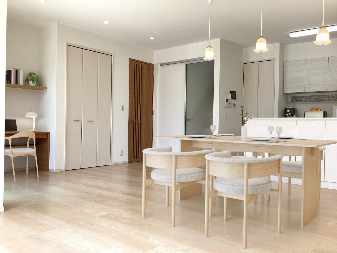 ゆとりある約23.5帖のLDK（2025年6月撮影）