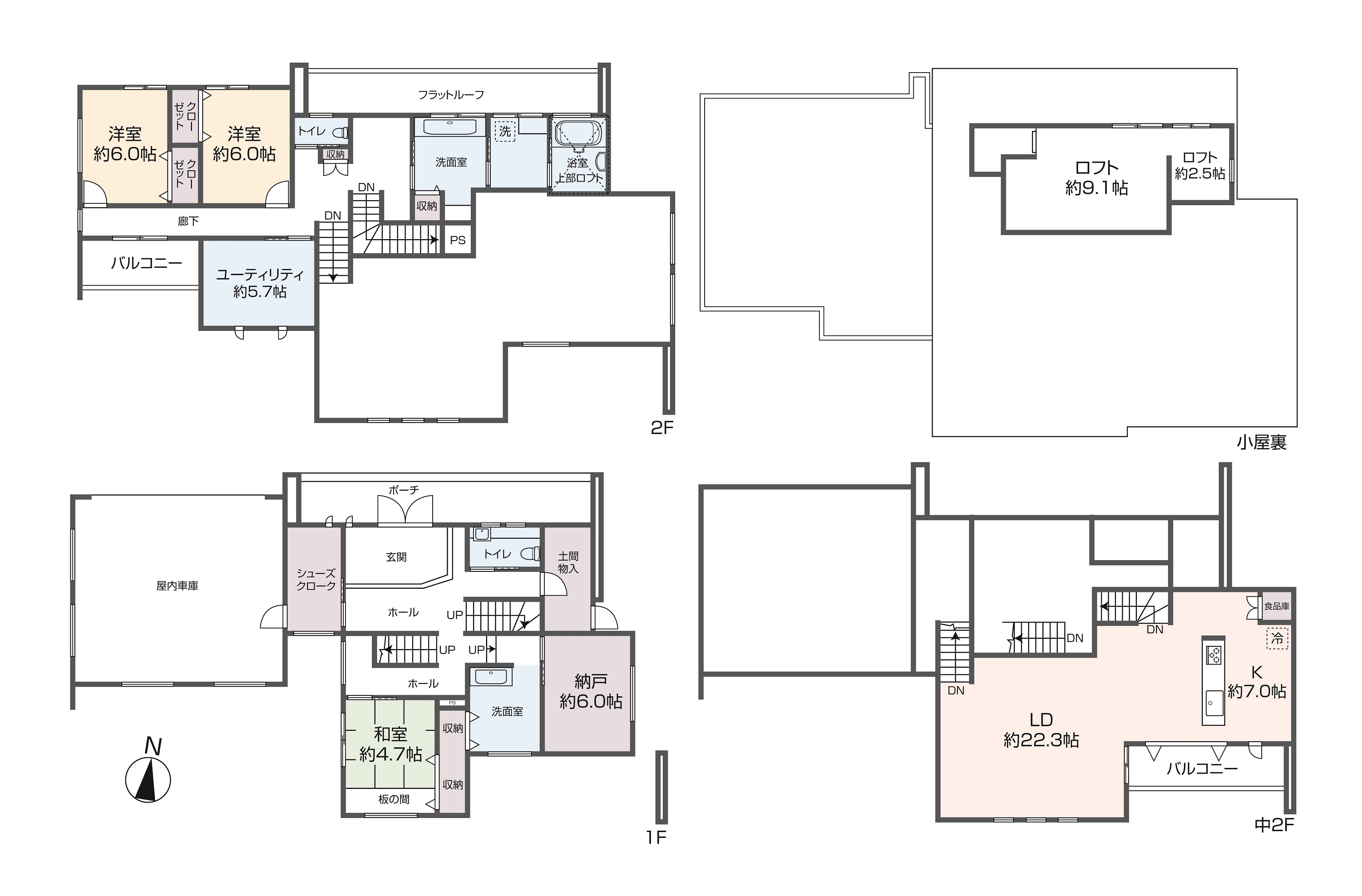 掲載の間取り図は設計図書を基に描き起こしたもので実際とは多少異なる場合があります。