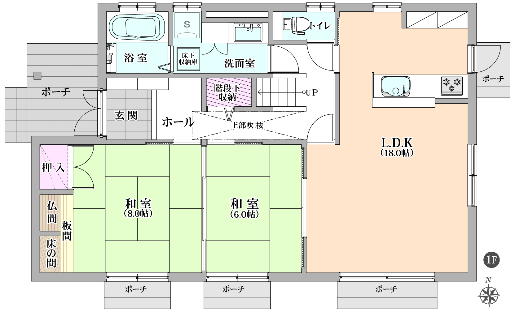 １階　掲載の間取り図は設計図書を基に描き起こしたもので実際とは多少異なる場合があります。