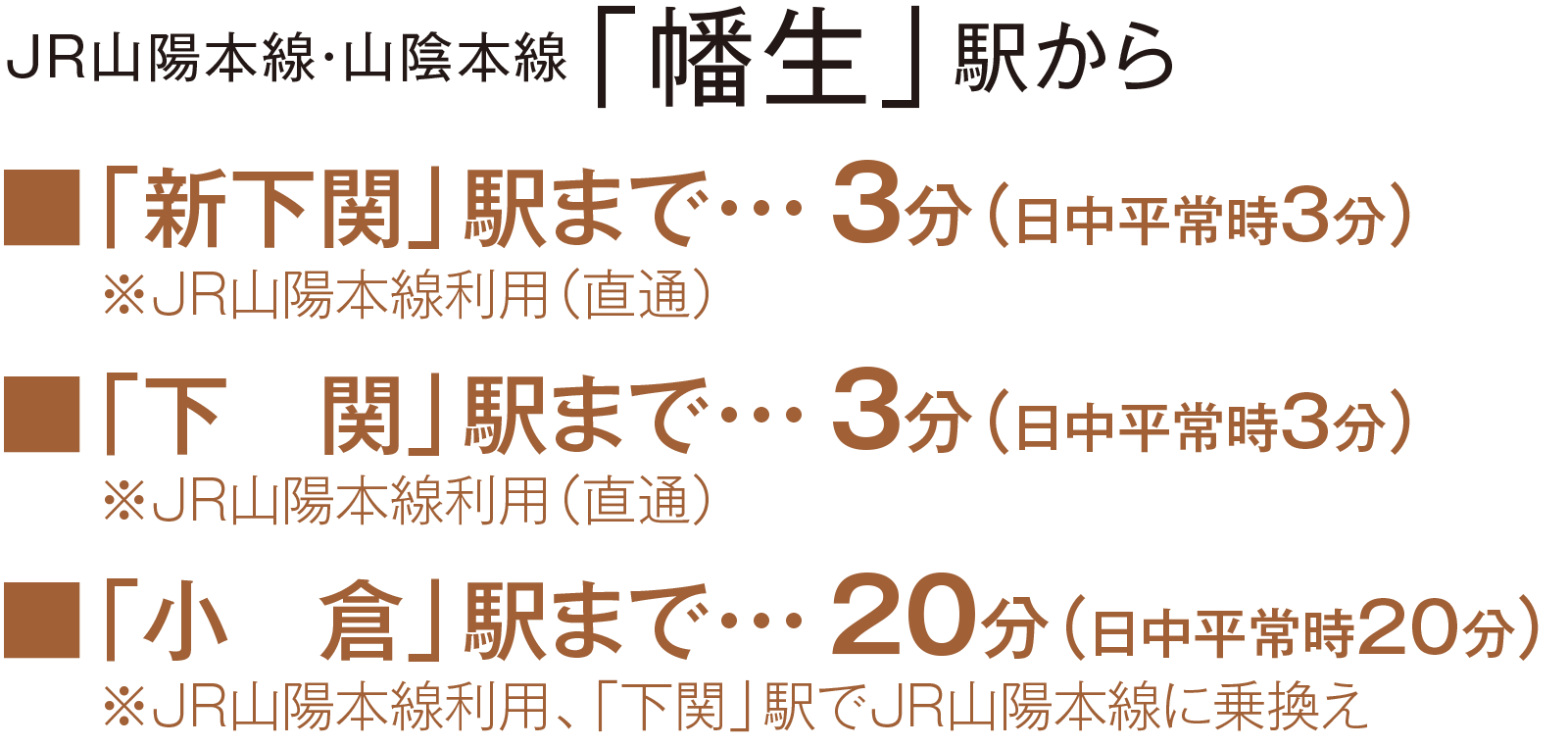JR山陽(yáng)本線?山陰本線「幡生」駅から