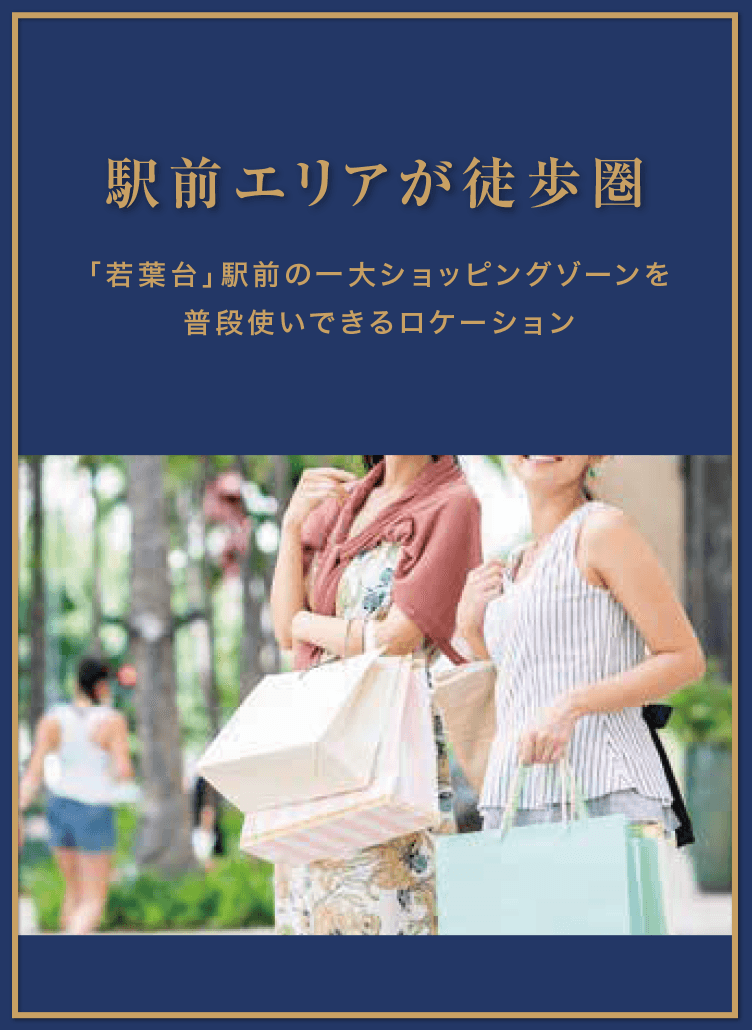 駅前エリアが徒歩圏