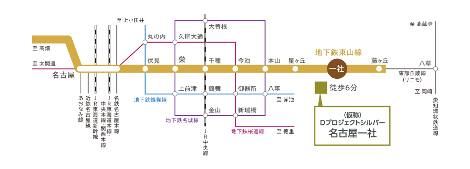 Dプロジェクトシルバー名古屋一社(仮稱)アクセス