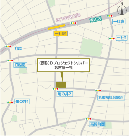 Dプロジェクトシルバー名古屋一社(仮稱)地図