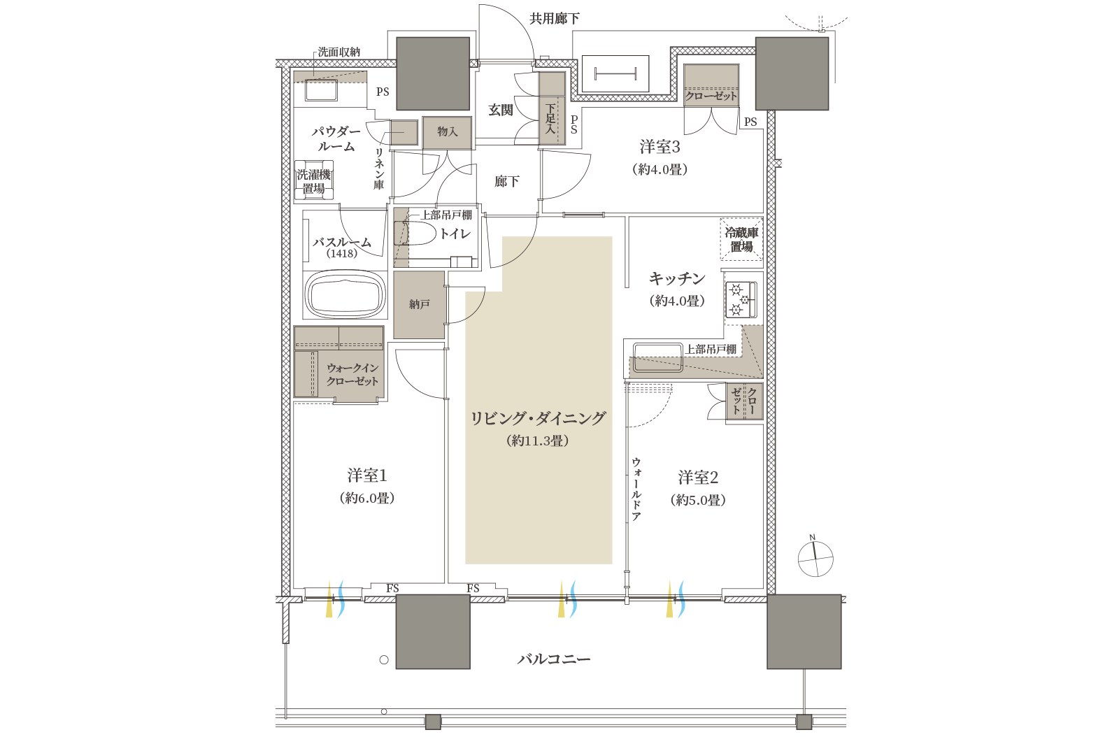 70A type 間取り図