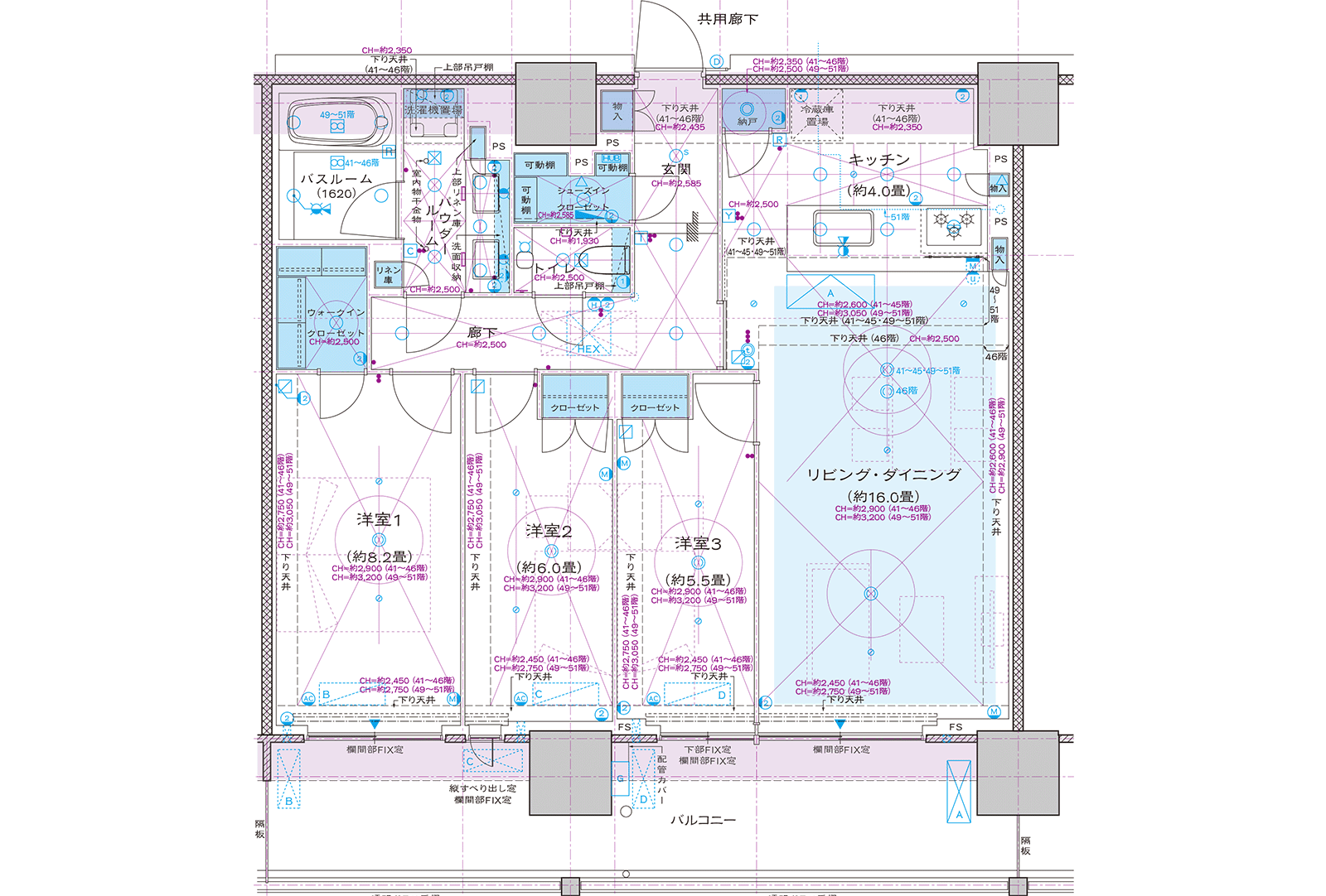 90A type 間取り図