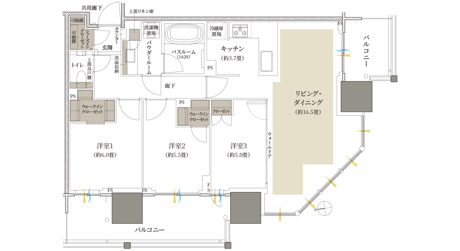 80E type 間取り図