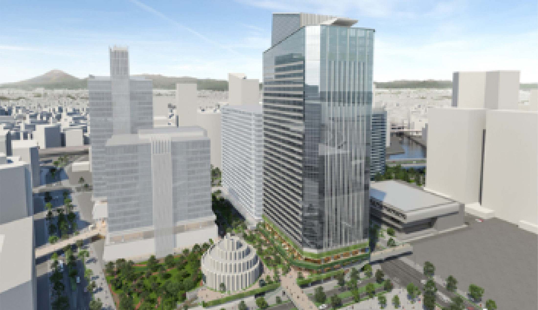 「みなとみらい21中央地區52街區開発事業」完成予想図