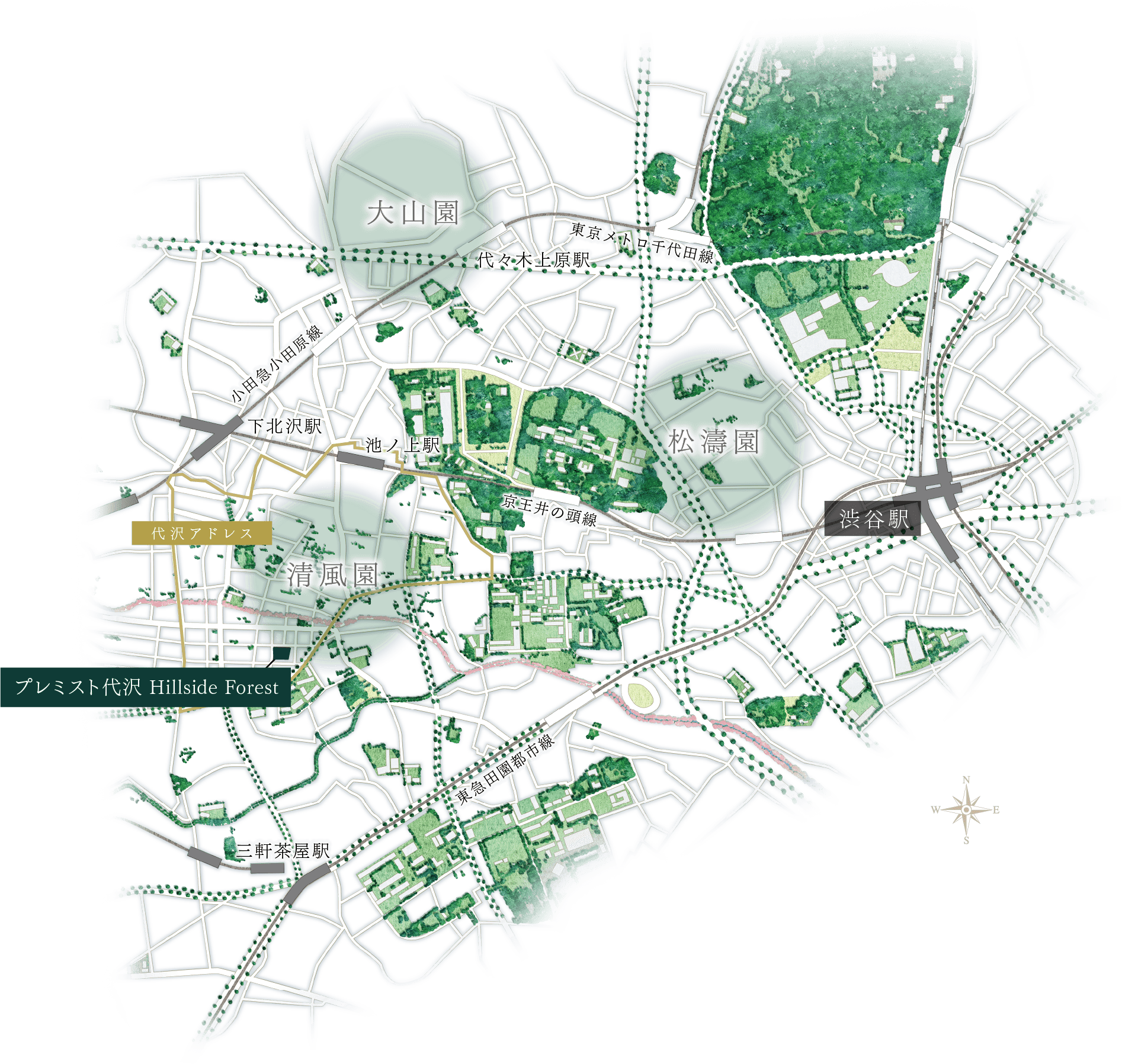 現地周辺イラストマップ