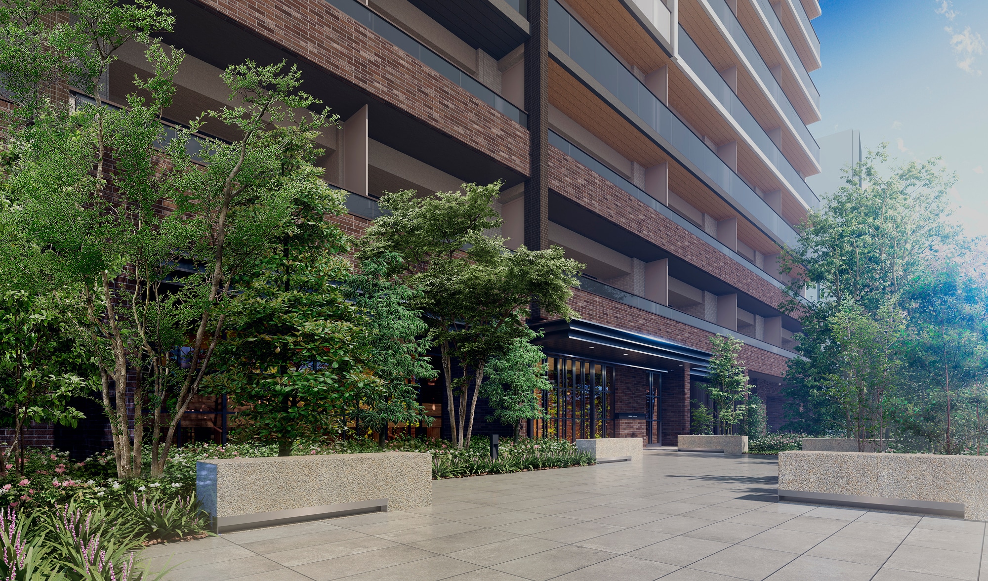 エントランスアプローチ完成予想図