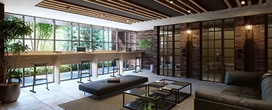 リモート＆ゲーミングルーム／オープンラウンジ完成予想図