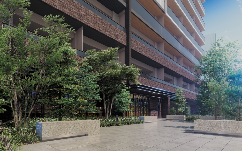 エントランスアプローチ完成予想図