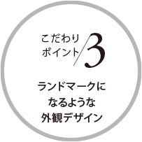 こだわりポイント3 ランドマークになるような外観デザイン