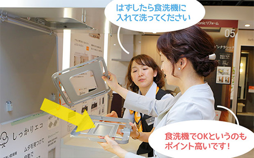 はずしたら食洗機(jī)に入れて洗ってください 食洗機(jī)でOKというのもポイント高いです!