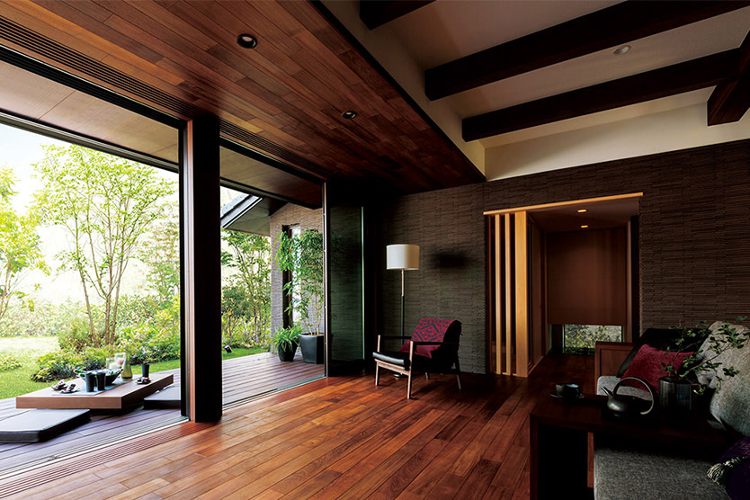 おしゃれなウッドデッキ