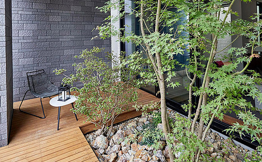 おしゃれなウッドデッキ